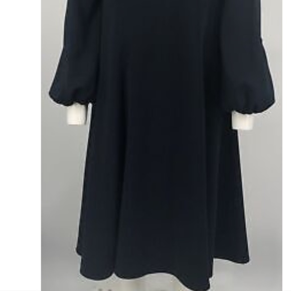 Bibhu Mohapatra Navy Polyester Long Sleeve Sheath Midi Dress sz XL - Picture 2 of 5